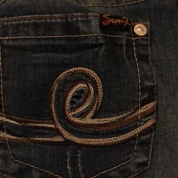 Seven7 blue denim jeans. Slim boot cut. EUC! - Picture 8 of 9